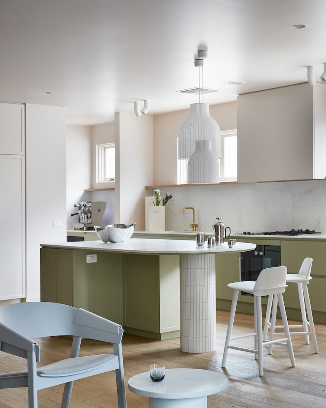 Refined renovated residential interior detail